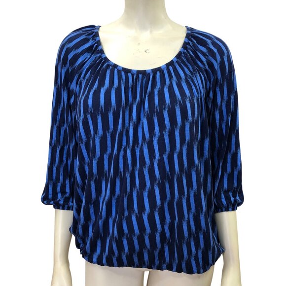 MICHAEL KORS 3/4 SLEEVES PEASANT TOP L - Picture 1 of 5